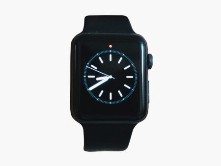 Apple Watch Series 4 Space Gray Aluminum Case with White Sport Band